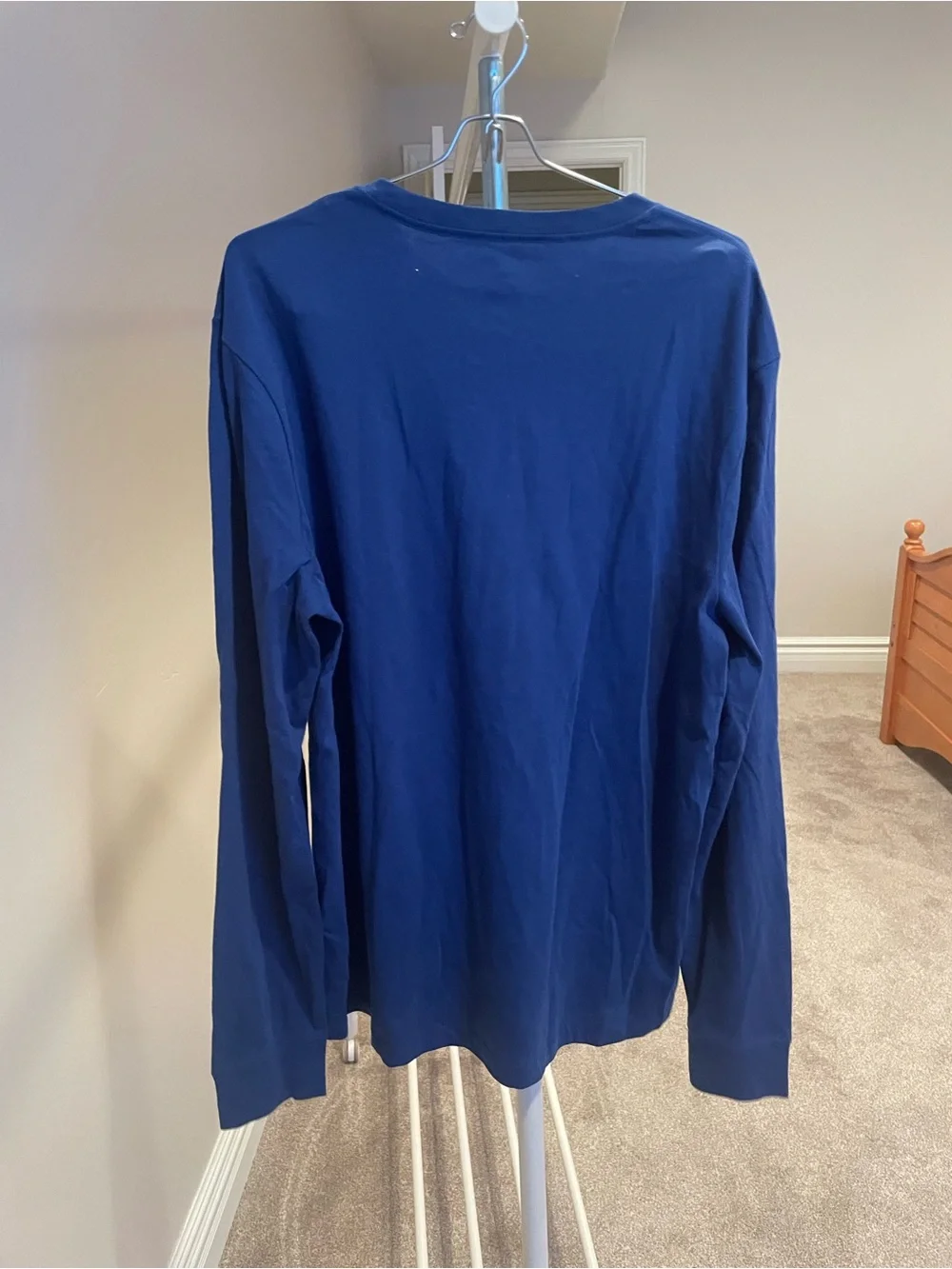 J. Crew Men’s Long-Sleeve Crewneck Tee in Royal Blue